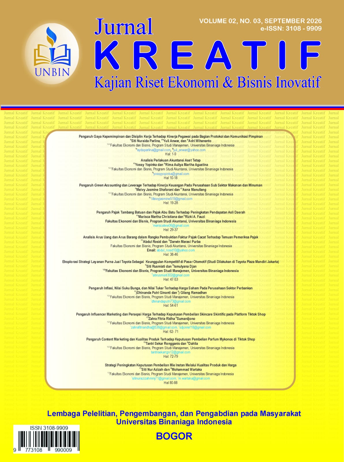 					Lihat Vol 2 No 3 (2026): September 2026
				